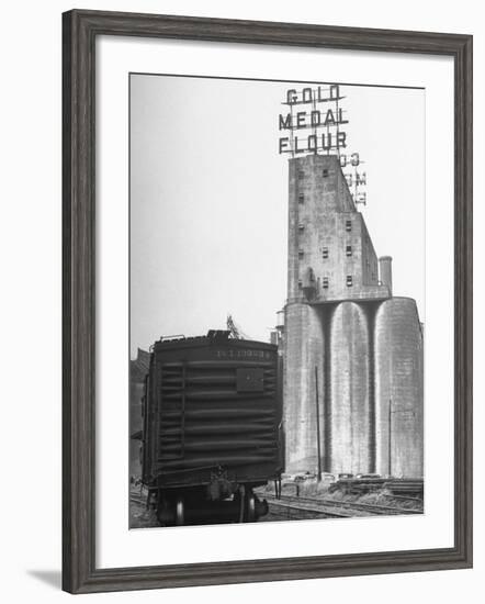 Exterior View of the Gold Medal Flour Mill-Wallace Kirkland-Framed Photographic Print