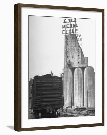 Exterior View of the Gold Medal Flour Mill-Wallace Kirkland-Framed Photographic Print