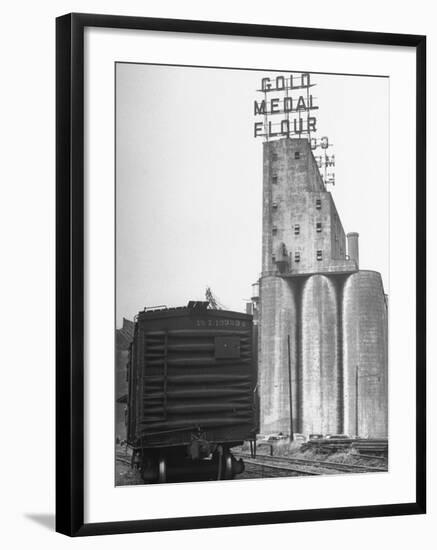 Exterior View of the Gold Medal Flour Mill-Wallace Kirkland-Framed Photographic Print