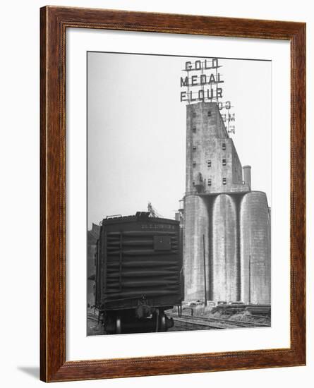 Exterior View of the Gold Medal Flour Mill-Wallace Kirkland-Framed Photographic Print