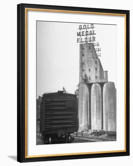 Exterior View of the Gold Medal Flour Mill-Wallace Kirkland-Framed Photographic Print