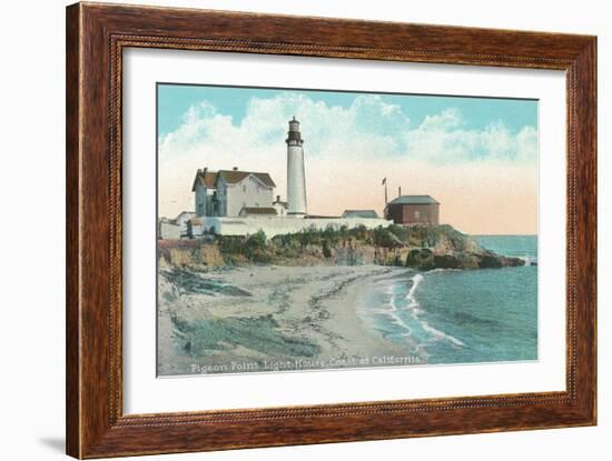 Exterior View of the Pigeon Point Lighthouse - Pigeon Point, CA-Lantern Press-Framed Art Print