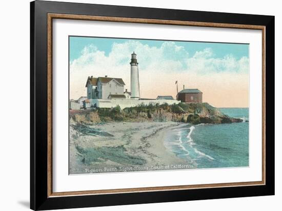 Exterior View of the Pigeon Point Lighthouse - Pigeon Point, CA-Lantern Press-Framed Art Print