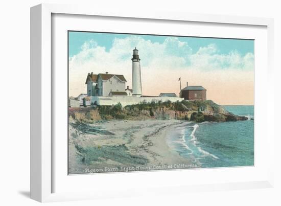 Exterior View of the Pigeon Point Lighthouse - Pigeon Point, CA-Lantern Press-Framed Art Print