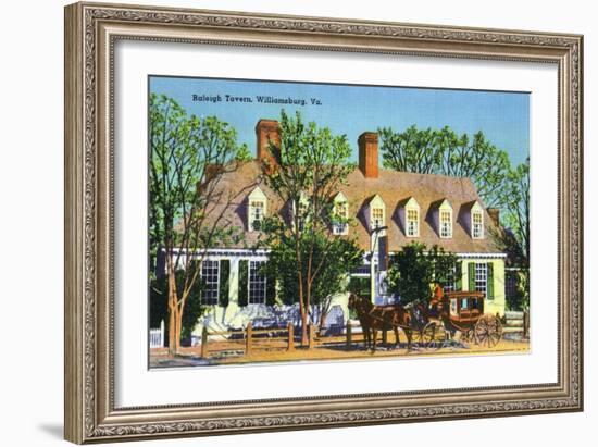 Exterior View of the Raleigh Tavern, Williamsburg, Virginia-Lantern Press-Framed Art Print