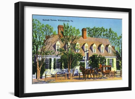 Exterior View of the Raleigh Tavern, Williamsburg, Virginia-Lantern Press-Framed Art Print