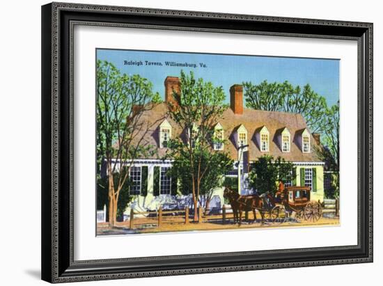 Exterior View of the Raleigh Tavern, Williamsburg, Virginia-Lantern Press-Framed Art Print