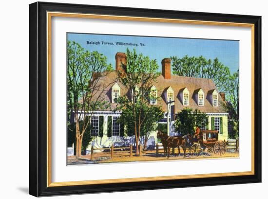 Exterior View of the Raleigh Tavern, Williamsburg, Virginia-Lantern Press-Framed Art Print