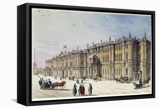 Exterior View of the Saint Petersburg Winter Palace (Marie Taglioni Album), 19Th Century (Watercolo-Unknown Artist-Framed Premier Image Canvas