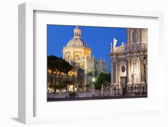 Exterior View of the Sant Agata Cathedral, Catania, Sicily, Italy-Peter Adams-Framed Photographic Print