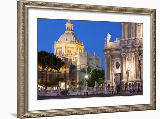 Exterior View of the Sant Agata Cathedral, Catania, Sicily, Italy-Peter Adams-Framed Photographic Print