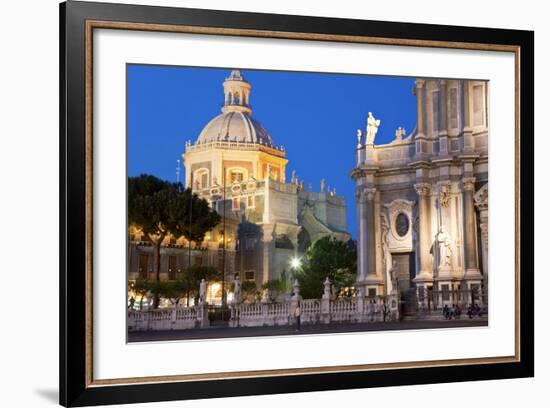 Exterior View of the Sant Agata Cathedral, Catania, Sicily, Italy-Peter Adams-Framed Photographic Print