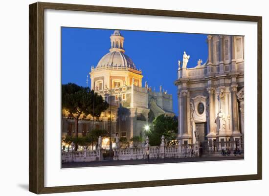 Exterior View of the Sant Agata Cathedral, Catania, Sicily, Italy-Peter Adams-Framed Photographic Print