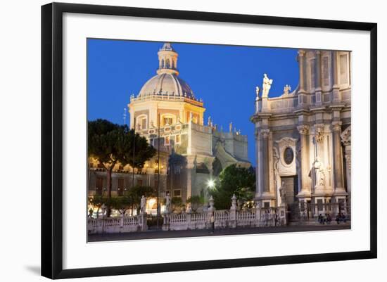 Exterior View of the Sant Agata Cathedral, Catania, Sicily, Italy-Peter Adams-Framed Photographic Print