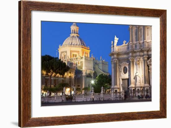 Exterior View of the Sant Agata Cathedral, Catania, Sicily, Italy-Peter Adams-Framed Photographic Print