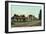 Exterior View of the Southern Pacific Railroad Depot - Burlingame, CA-Lantern Press-Framed Art Print