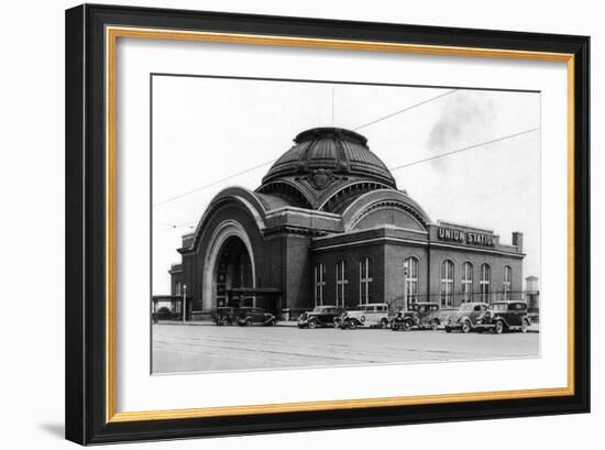 Exterior View of Union Station - Tacoma, WA-Lantern Press-Framed Art Print