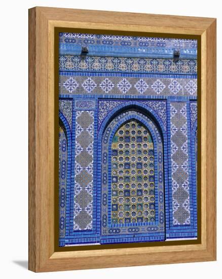 Exterior View of Window and Tilework on Dome of the Rock-Jim Zuckerman-Framed Premier Image Canvas