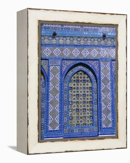 Exterior View of Window and Tilework on Dome of the Rock-Jim Zuckerman-Framed Premier Image Canvas