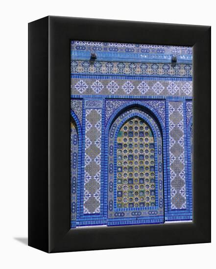 Exterior View of Window and Tilework on Dome of the Rock-Jim Zuckerman-Framed Premier Image Canvas