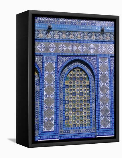 Exterior View of Window and Tilework on Dome of the Rock-Jim Zuckerman-Framed Premier Image Canvas