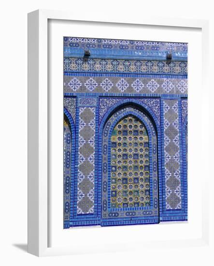 Exterior View of Window and Tilework on Dome of the Rock-Jim Zuckerman-Framed Photographic Print