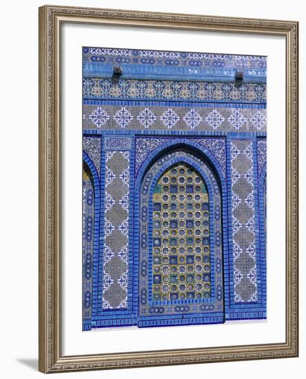 Exterior View of Window and Tilework on Dome of the Rock-Jim Zuckerman-Framed Photographic Print