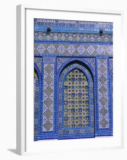 Exterior View of Window and Tilework on Dome of the Rock-Jim Zuckerman-Framed Photographic Print