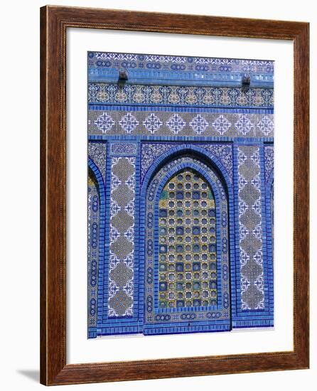 Exterior View of Window and Tilework on Dome of the Rock-Jim Zuckerman-Framed Photographic Print