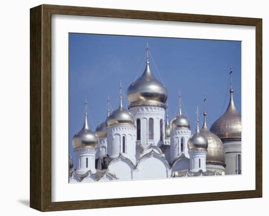 Exterior Views of Kremlin Church with Rounded Gold and White Towers-Bill Eppridge-Framed Photographic Print