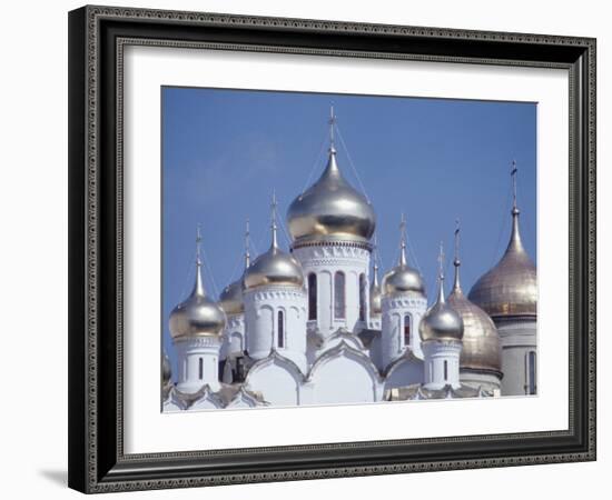 Exterior Views of Kremlin Church with Rounded Gold and White Towers-Bill Eppridge-Framed Photographic Print