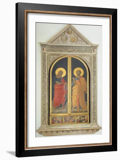 External Doors with St Mark the Evangelist and St Peter, Tabernacle of the Linen Drapers, 1432-1433-Giovanni Da Fiesole-Framed Premium Giclee Print