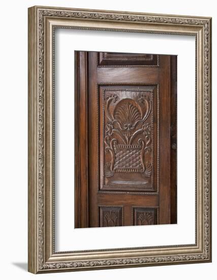 Exteruir Door of Casa de Aliaga, Lima, Peru-Mallorie Ostrowitz-Framed Photographic Print