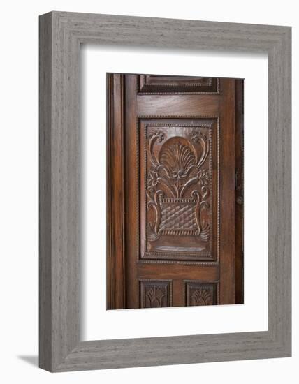 Exteruir Door of Casa de Aliaga, Lima, Peru-Mallorie Ostrowitz-Framed Photographic Print