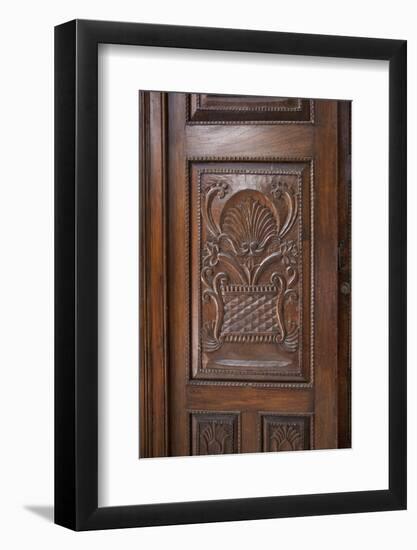 Exteruir Door of Casa de Aliaga, Lima, Peru-Mallorie Ostrowitz-Framed Photographic Print