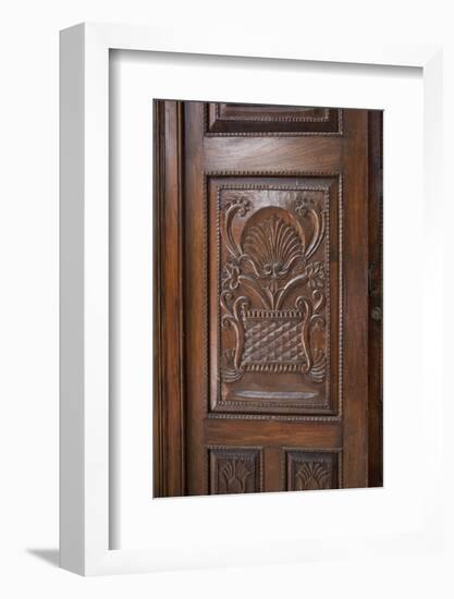 Exteruir Door of Casa de Aliaga, Lima, Peru-Mallorie Ostrowitz-Framed Photographic Print
