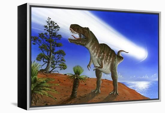 Extinction of the Dinosaurs, Artwork-Richard Bizley-Framed Premier Image Canvas