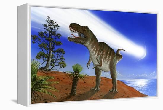 Extinction of the Dinosaurs, Artwork-Richard Bizley-Framed Premier Image Canvas