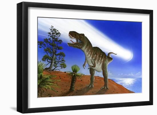 Extinction of the Dinosaurs, Artwork-Richard Bizley-Framed Photographic Print