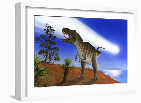 Extinction of the Dinosaurs, Artwork-Richard Bizley-Framed Photographic Print