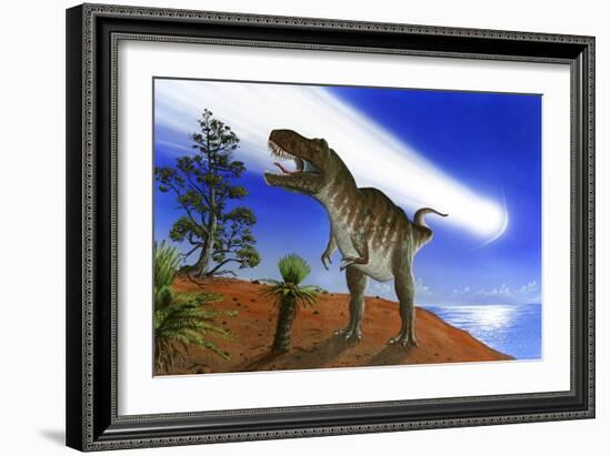 Extinction of the Dinosaurs, Artwork-Richard Bizley-Framed Photographic Print