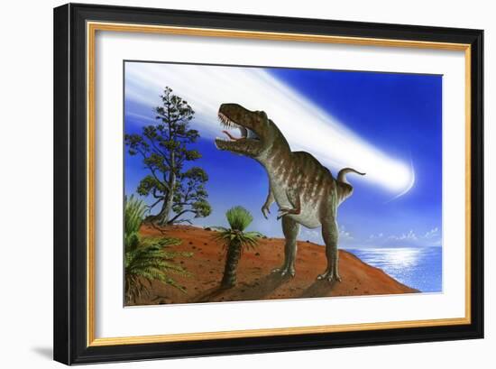 Extinction of the Dinosaurs, Artwork-Richard Bizley-Framed Photographic Print