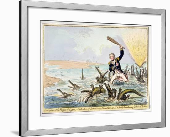 Extirpation of the Plagues of Egypt, Published by Hannah Humphrey in 1798-James Gillray-Framed Giclee Print