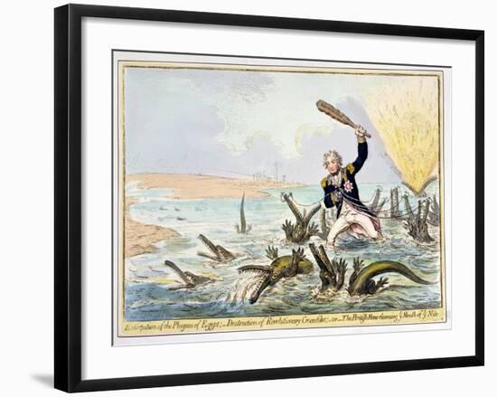Extirpation of the Plagues of Egypt, Published by Hannah Humphrey in 1798-James Gillray-Framed Giclee Print