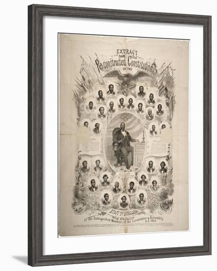 Extract from the Reconstructed Constitution of the State of Louisiana, 1868-null-Framed Giclee Print