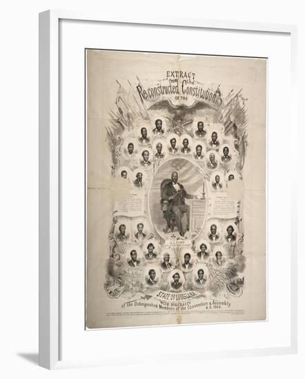 Extract from the Reconstructed Constitution of the State of Louisiana, 1868-null-Framed Giclee Print