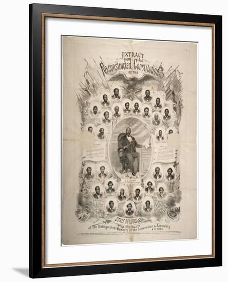 Extract from the Reconstructed Constitution of the State of Louisiana, 1868-null-Framed Giclee Print