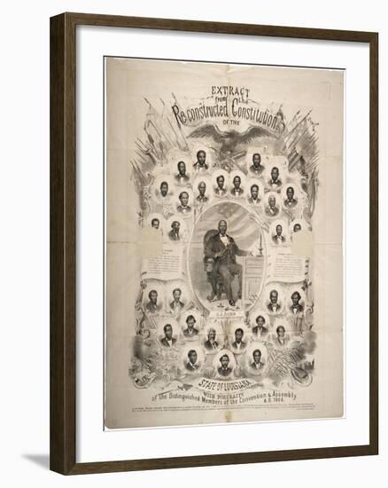 Extract from the Reconstructed Constitution of the State of Louisiana, 1868-null-Framed Giclee Print