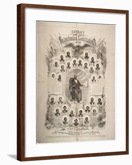 Extract from the Reconstructed Constitution of the State of Louisiana, 1868-null-Framed Giclee Print