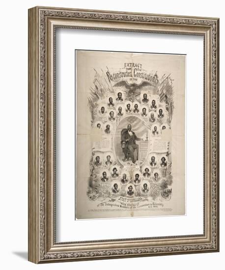 Extract from the Reconstructed Constitution of the State of Louisiana, 1868-null-Framed Giclee Print